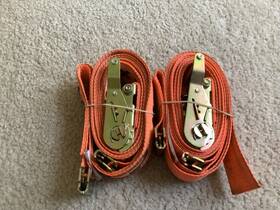 Mla210423b14 Acp 2 - 16ft E Track Ratchet Straps-orange- Wll 1467 Lb-used-vgwc-free Shipping
