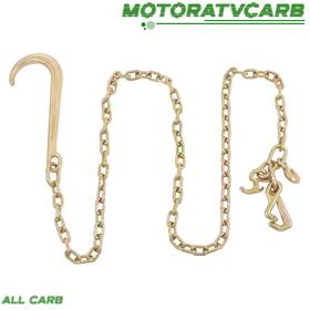 Mot5635172 All-carb J Hook Chain 5/16in 8ft G80 4700lbs With Rtj Cluster Hook&grab