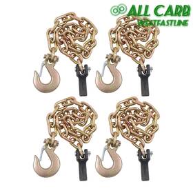 Wsl1375232 All-carb 4x 36 Inch G80 Trailer Safety Chain 3/8 25000lbs Wll G70 Hook Gold With Buckle