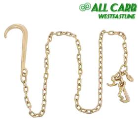 Wsl1701216 All-carb J Hook Chain 5/16in 8ft G80 4700lbs With Rtj Cluster And Grab