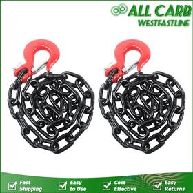 All-carb Wsl1702784 Black Red 2pcs 36 Inch G80 Trailer Safety Chain 1/4 25000lbs G70 Hook Buckle