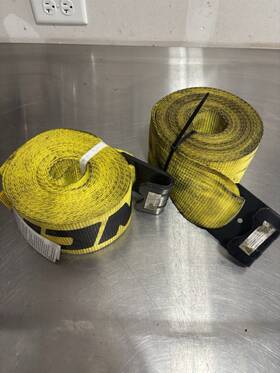 24549 Ancra 2 Pack 4 Inch X 27ft Winch Strap With Flat Hook For Flatbed Truck Trailer Farm Tie Down