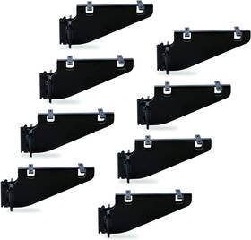 E-hlzj-8p Autoalkins E-track Fixed Shelf Track Brackets For Trailer Truck 8pk Black