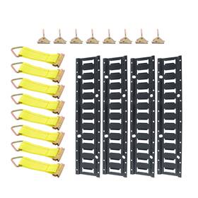 Bck40348k Backye 8 Rope Tie Offs 4 Pk For 2ft E Track Down Rail Kit Steel O-ring Anchors
