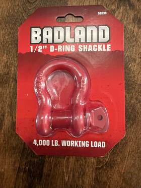 58639 Badland 1/2ftft D-ring Shackle 4 000 Lb Working Load New