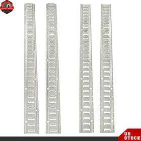 Ber655290 Berliii Carbon Steel 4pc Durable E Track Tie Down Rail Kit Silver Galvanized Replacement