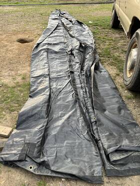 Hkhlt-2427 Bftp Bestfit Black Vinyl 24 X 27 Foot Lumber Tarp With 8 Ft Flap