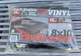 Black Stallion 043326790149 8ft X 10ft Heavy Duty Vinyl Tarp Truck Cover 15 Mil Thick New