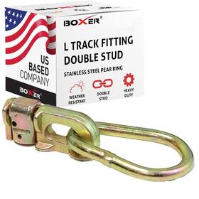 A10216p Boxer - 10 Pack L Track Fitting Double Stud Pear Ring Accessor
