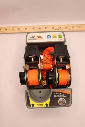 1717 Cargosmart 2-pk Retractable Track Ratchet Orange 12ft