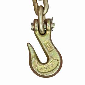 91302 Carolina Tarps 5/16 Inch X 20ft Transport Chain With Grab Hooks G70 4 700 Lb. Wll