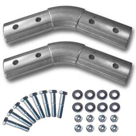 93161 Carolina Tarps 45 Degree Bend Elbows For Aluminum Tarp Systems Set Of Two With Hardware