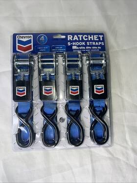 5483100 Chevron 15 Foot Heavy Duty Ratchet Tie Down - 4 Pack