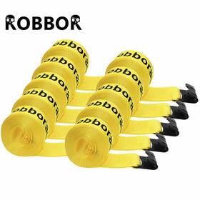 Tdws430x10 Crazyauto19 10x 4 Inch X30ft Winch Straps Yellow With Flat Hook Wll 5400 Flatbed Tie Down Strap 4ftft