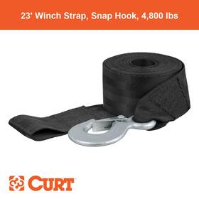29452 Curt 23ft Winch Strap With Snap Hook 4 800 Lbs