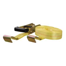 Curt 612314830480 27 Yellow Cargo Strap With Flat Hooks - 3 333 Lbs 83048
