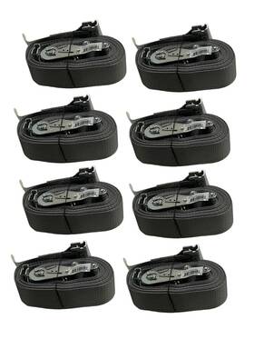 Ers16 Dawson 16ft Grey E-track Ratchet Strap 8 Pack