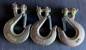 Ho318wl Dawson 3 Pack G70 3/8 Inch Clevis Slip Hook Wlatch Trailer Truck Transport Tow Chain