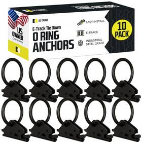 Dc Cargo Mall 712411000585 Heavy-duty Steel O-ring Pack Of 10 4500lbs 10-pack Black
