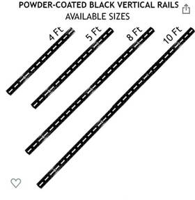 Dc Cargo Mall 712411005115 4-ft E Track Tie-down Rail Black Powder Coated Steel Etrack Tiedowns Pack Of 4
