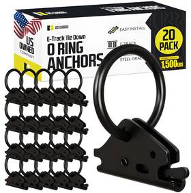Crseafs-20 Dc Cargo Mall Heavy-duty Steel O-ring Pack Of 20 4500lbs 20-pack Black