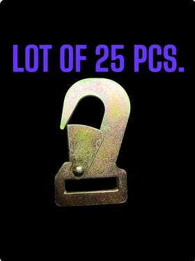 2fhook Driver Design 2 Inch Flat Snap Hook Heavy Duty Steel Short Neck Lot Of 25 Pieces - New Bulk