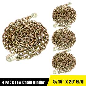 Eb3546 Easyberg 5/16 Inch X 20ft G70 Tow Chain Truck Trailer Transport Tie Down Binders