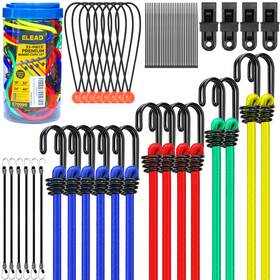 Ref70099 Elead 33pc Bungee Cords Set 10 Inch 18 24 32 40 Cable Ties Canopy Tarp Cargo Securing