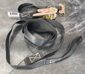 X0447.01 Epak 1 Inch X13ft E Track Fitting Black Ratchet Strap Open Loop End Lot Of 6 Straps