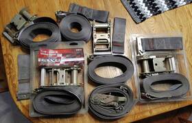 79137 Erickson Lot Of 2 Inch X 16ft - 3500 Lb Ratcheting Logistic Straps #79137