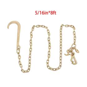 In6219954al Findmall 4700lbs J Hook Chain 5/16 Inch 8ft G80 Tow With 15ft Jrt G70 Grab