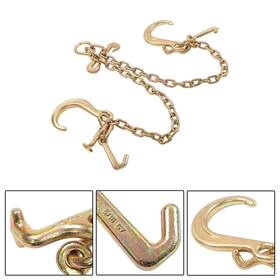 In6220305al Findmall 5/16 Inch 2ft G80 Trailer Transport Tow Chains 5400lbs With 8 Jrt Hook V Bridle Chain