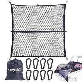 Gerguirry 1pc-cargo-net-4-4 Cargo Net For Pickup Truck Bed 4ft Stretches To 7ft X Black
