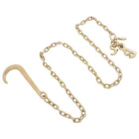 Gt9675484 Globalmart-top 4700lbs J Hook Chain 5/16 Inch 8ft G80 With 15 Jrt G70 Grab Tow