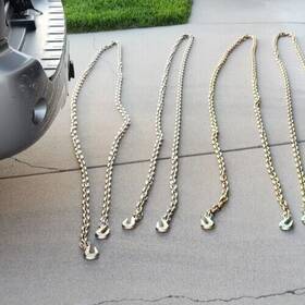 G70bc375x20i Gold-tip G70 Binder Chain 3/8 Inch X 20 Ft With Heavy Duty Grab Hooks Transport Tow