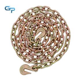 Gre193675 Greatparts Transport Binder Chain Grade 70 Truck 5/16 Inch 12ft With Grab Hooks 4700 Lbs G70