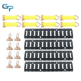 Gre218340 Greatparts 4 Pack 2ft E Track Tie Down Rail Kit 8 Rope Offs Steel O-ring Anchors