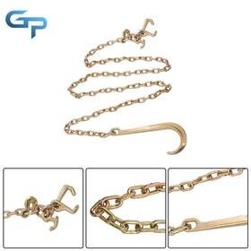 Gre265795 Greatparts Tow Hook 5/16 Inch 10ft G80 4700lbs With Rtj Grab 15 Long Shank J Chain