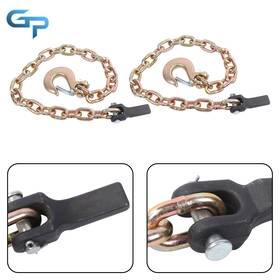 Greatparts Gre266250 2 Pack With Hooks 21 000 Lbs 3/8ftft 35ft G80 Trailer Safety Chains Tow Chain