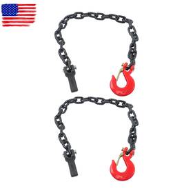 Ego3910543tl Handdo 3/8 Inch 25000lbs G70 Hook Chain Buckle Black Red 2pcs 36 G80 Trailer Safety