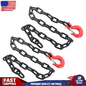 Handdo Ego4842292tl 1/4 Inch 25000lbs G70 Hook Chain Buckle Black Red 2pcs 36 G80 Trailer Safety