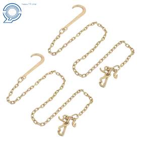 Hp159483 Happy19star 2 Pack J Hook Chain G80 Tow 4700lbs 5/16 Inch 8ft With 15 Jrt G70 Grab