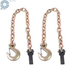 Happy19star Hp159750 2 Pack Trailer Safety Chains With Hooks 3/8ftft 35ft Tow Chain 21 000 Lbs G80