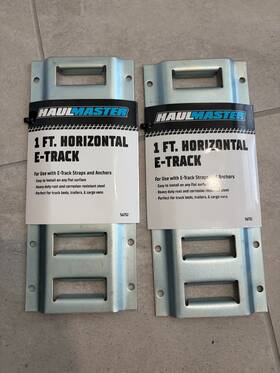 56752 Haul Master Haul-master 1 Ft Horizontal E-track Set Of 2 Steel Tie Down Rail Trailer Truck