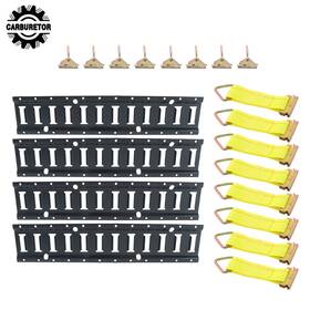 Hgf174672 Home-garden-fix 2 Feet Long E Track Rails Black Finish 20 Pack Fit For Cargo Management System
