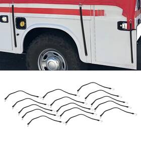 Hukyu 550738140566 41 Inch Heavy Duty Rubber Tarp Straps Tie Down Bungee Cords With Hooks