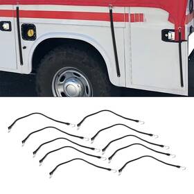 Hukyu 550738545217 41 Inch Heavy Duty Rubber Tarp Straps Tie Down Bungee Cords With Hooks 10pcs