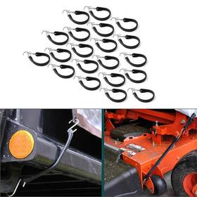 Hukyu 550742323702 20pcs 10 Inch Heavy Duty Rubber Tarp Straps Tie Down Bungee Cords With Hooks Gz