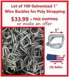 Idl Packaging 880133467136 1 Inch Galvanized Wire Buckles 100 Pcs Per Box For Poly Strapping / Lashing