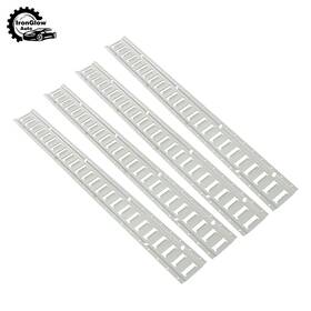 Iga7031353 Ironglow Auto Silver 4 Pack Foot E Track Rails Zinc Plated For Cargo Trailer Tie Down